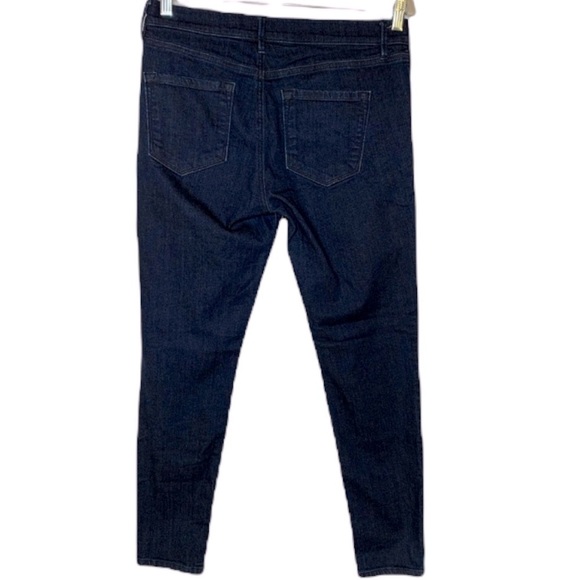 Ann Taylor Loft Super Skinny Dark Indigo Wash Mid Rise Straight Leg Jeans 29 8 - Picture 2 of 9